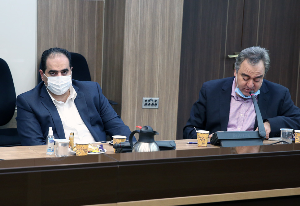 محمدرضا طلایی و کیوان کاشفی در نشست روسای کمیسیون‌های تخصصی اتاق ایران با رییس و اعضای هیات رییسه اتاق بازرگانی ایران